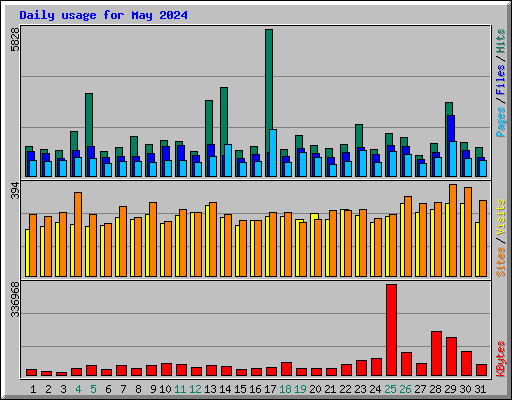 Daily usage for May 2024